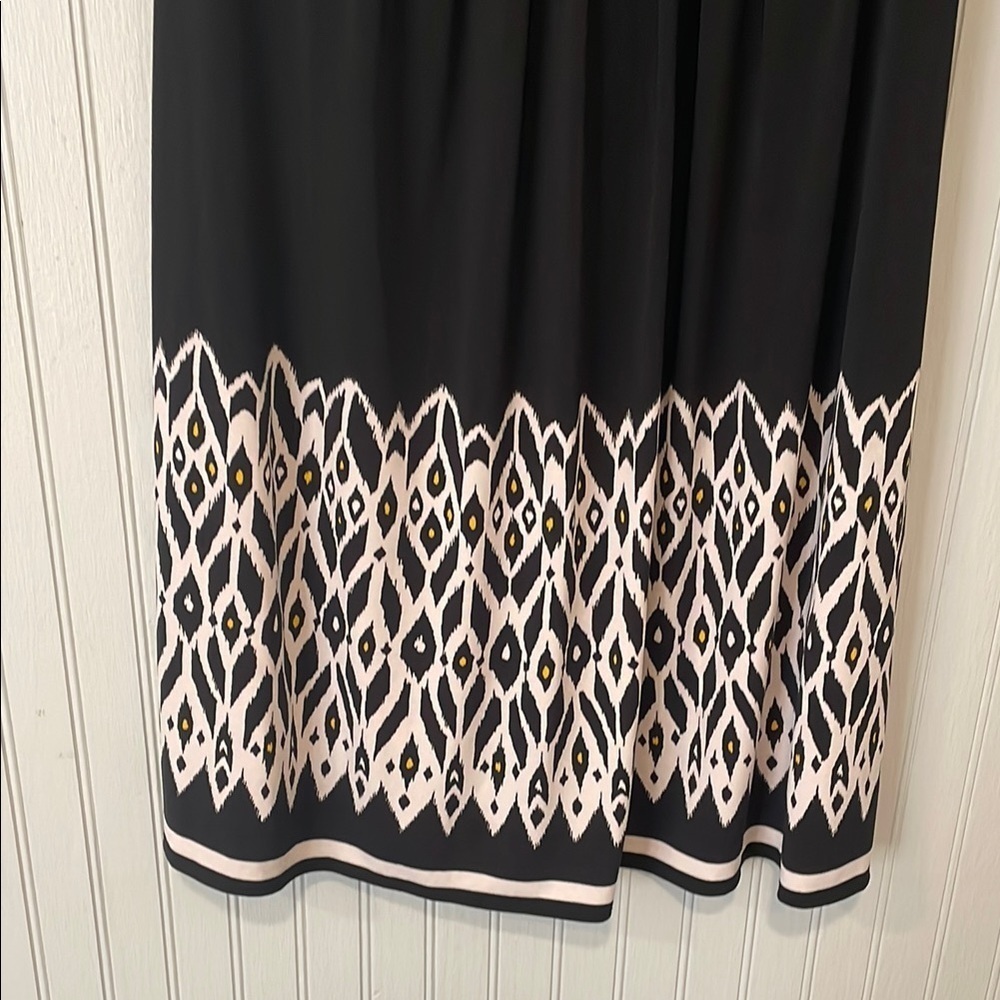 Black and White Geometric Puff Sleeve Sundress | Size 8 - Picture 5 of 11